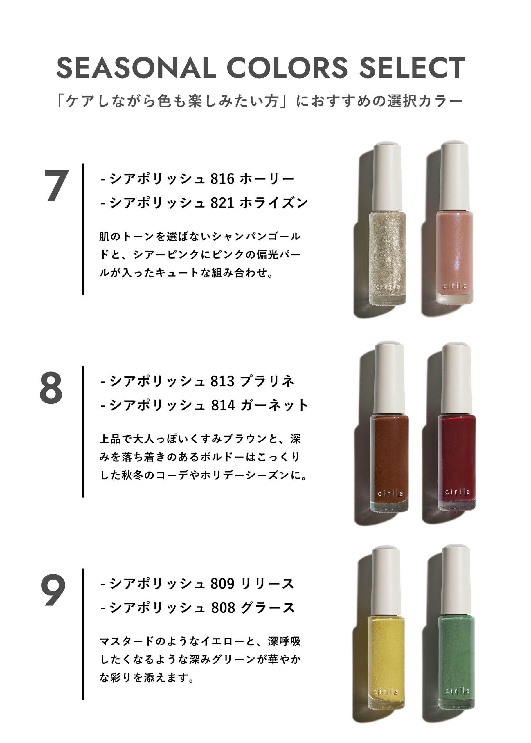 美しさとケアを叶えるシリラ「ポリッシュキット」誕生 | cirila
